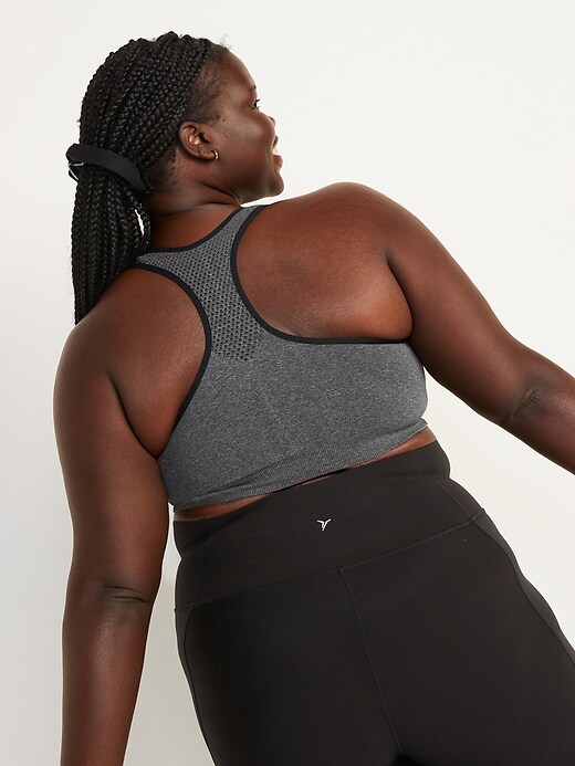 Image number 6 showing, Light Support Seamless Racerback Sports Bra 2X-4X