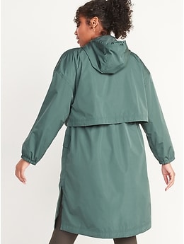 old navy women's rain jacket with hood