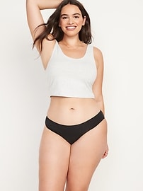 View large product image 3 of 3. Supima&#174 Cotton-Blend Bikini Underwear