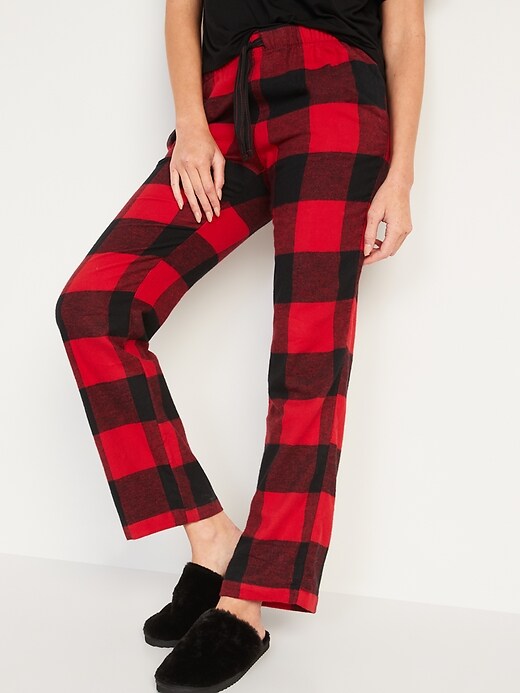 Image number 5 showing, Matching Plaid Flannel Pajama Pants 2-Pack
