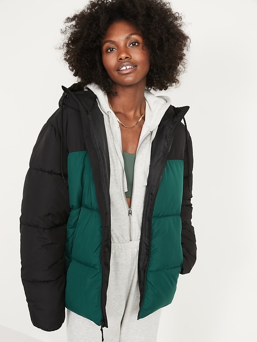 Image number 3 showing, Frost-Free Water-Resistant Hooded Gender-Neutral Puffer Jacket for Adults