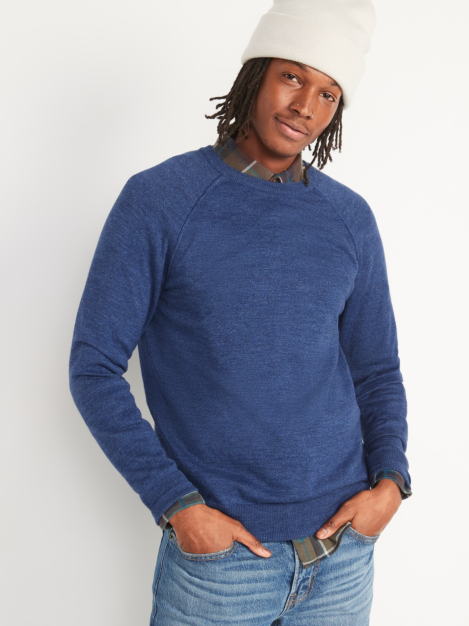 Crew-Neck Raglan-Sleeve Sweater for Men | Old Navy