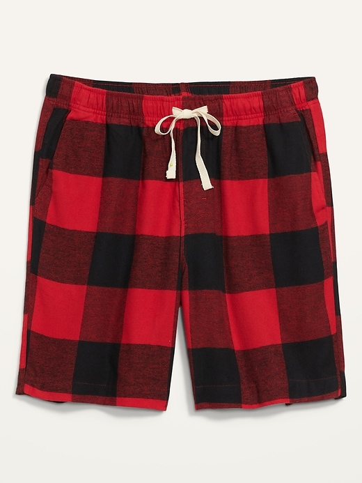 Old Navy Matching Plaid Flannel Pajama Shorts for Men -- 7.5-inch
