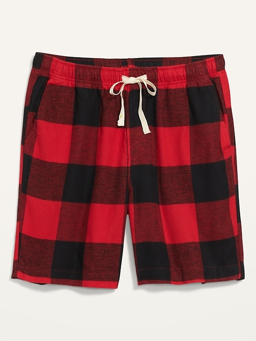 View large product image 2 of 2. Matching Plaid Flannel Pajama Shorts -- 7.5-inch inseam