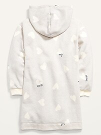 View large product image 3 of 3. Long-Sleeve Printed Hooded Dress for Girls