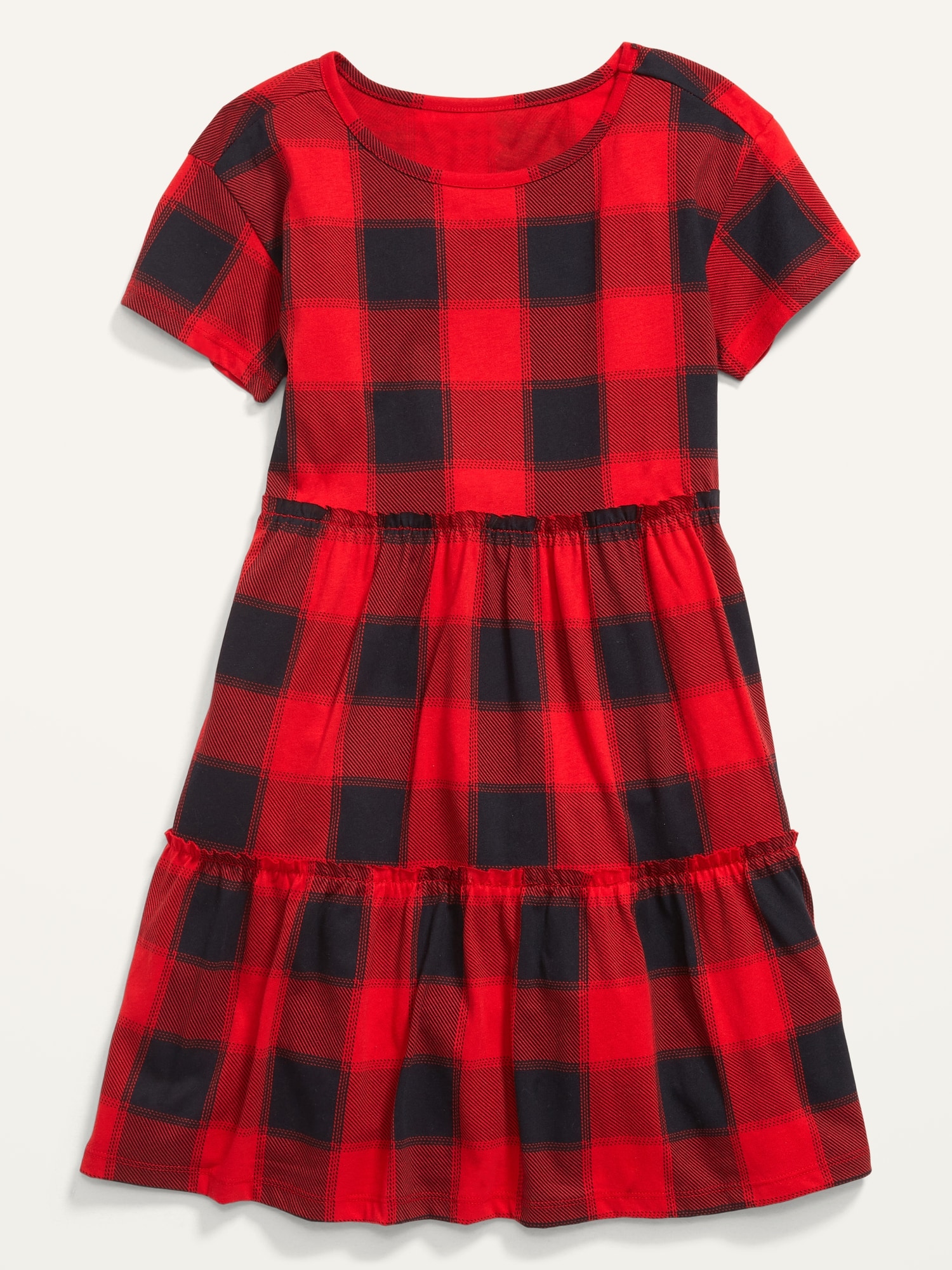 Tiered Printed Short Sleeve Dress For Girls Old Navy 