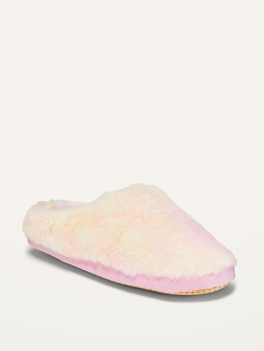 Old Navy Cozy Faux-Fur Slippers for Girls. 1