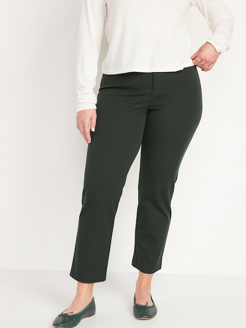 High-Waisted Pixie Straight Pants - Boreal Forest