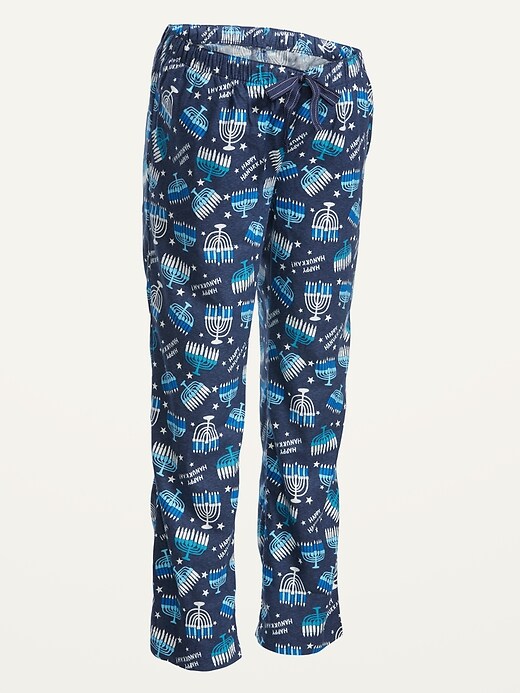 Old Navy Maternity Holiday Flannel Pajama Pants. 1