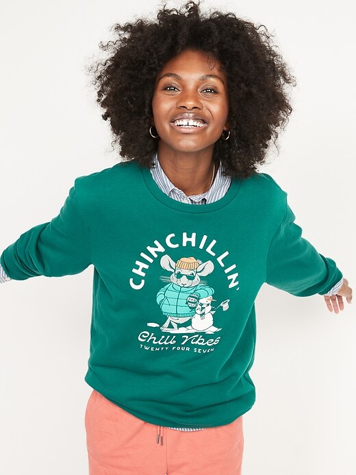 Image number 3 showing, Gender-Neutral Graphic Sweatshirt for Adults