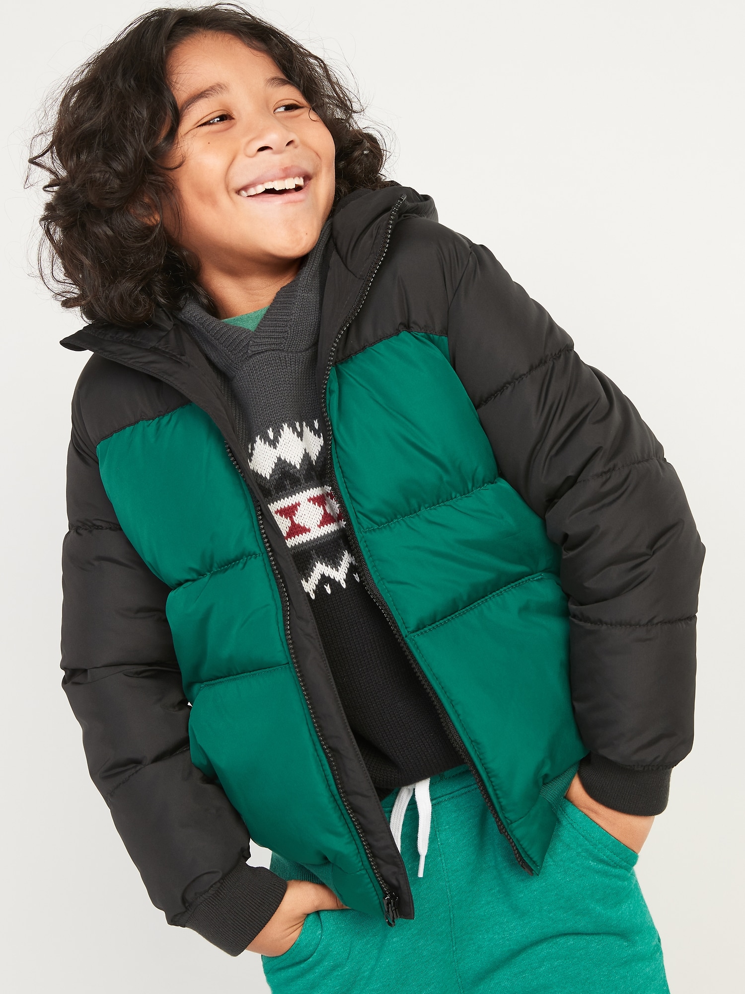 Water-Resistant Hooded Frost-Free Puffer Jacket for Boys Old Navy