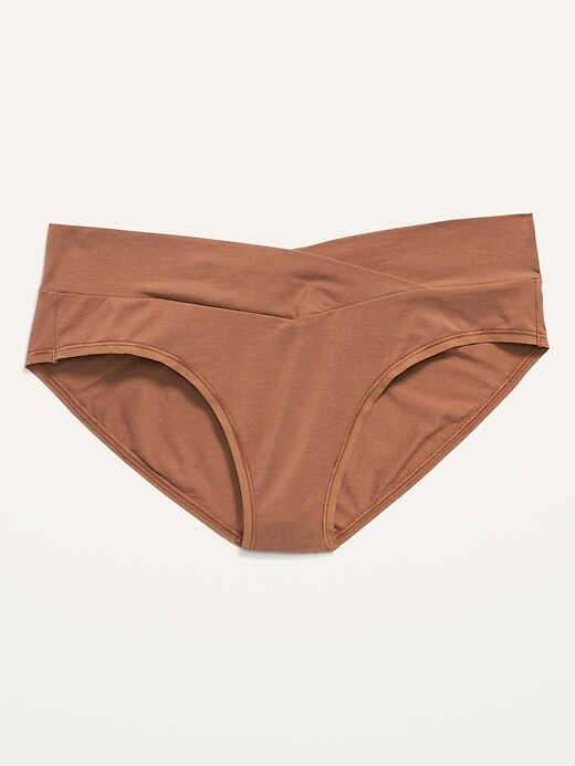 Old Navy Maternity Low-Rise Supima&#174 Cotton-Blend Bikini Underwear. 1