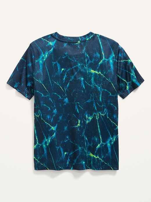 View large product image 2 of 3. Go-Dry Short-Sleeve Camo-Print Mesh Performance T-Shirt For Boys