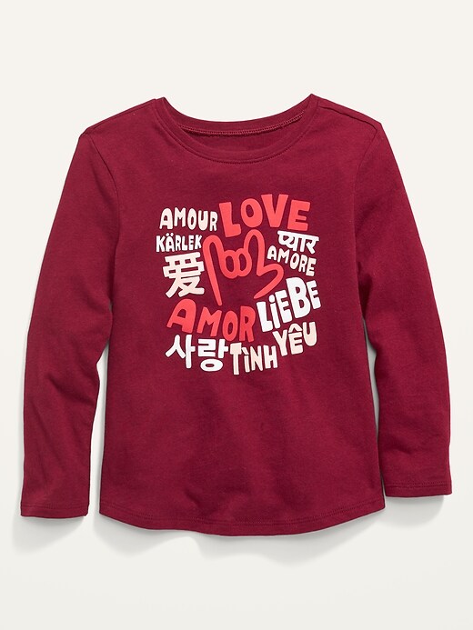 View large product image 1 of 1. Graphic Long-Sleeve T-Shirt for Toddler Girls