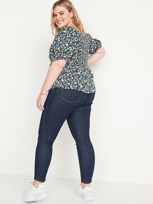 Image number 8 showing, High-Waisted Dark-Wash Super Skinny Ankle Jeans for Women