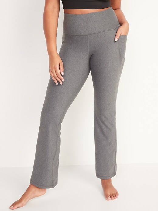 Image number 1 showing, High-Waisted PowerSoft Slim Flare Compression Pants for Women