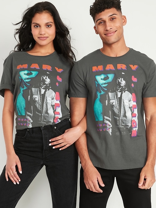 Oldnavy Mary J. Blige "Real Love" Gender-Neutral Graphic T-Shirt for Adults