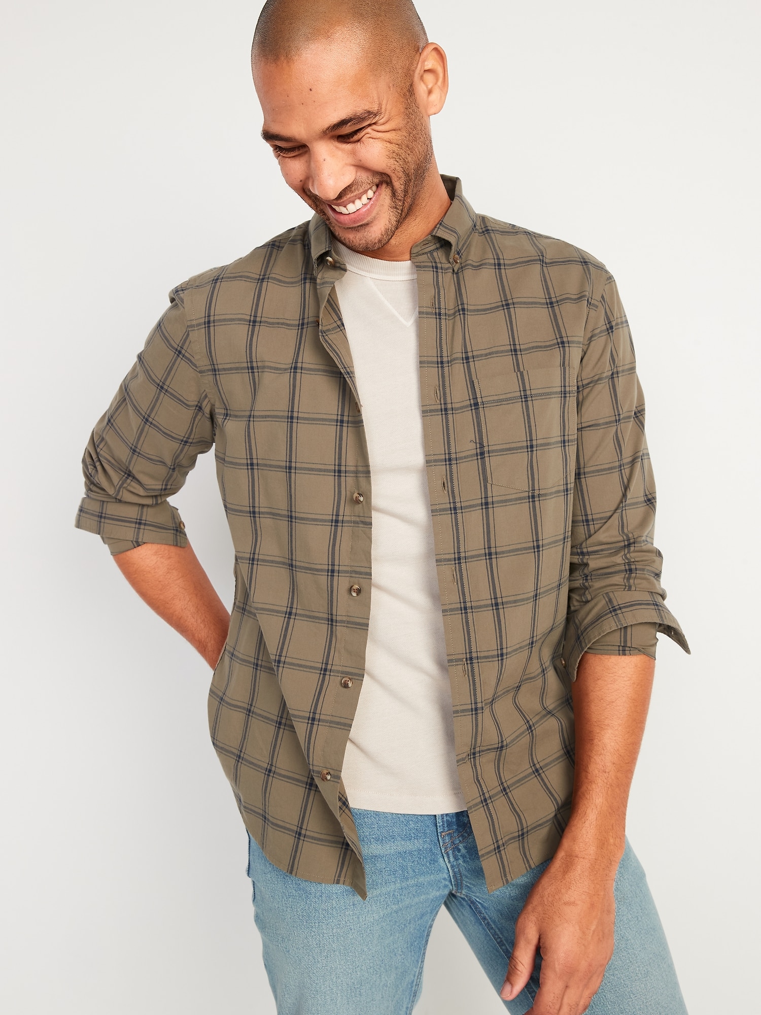 Regular Fit Built-In Flex Everyday Printed Shirt for Men | Old Navy