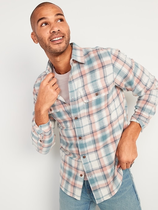 View large product image 1 of 1. Regular-Fit Plaid Flannel Shirt