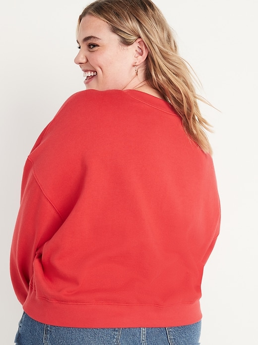Image number 8 showing, Oversized Long-Sleeve Sweatshirt for Women