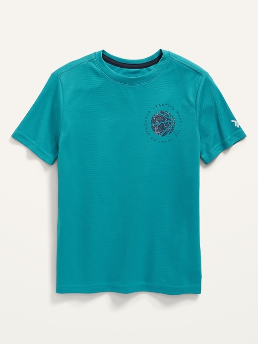 View large product image 1 of 2. Go-Dry Short-Sleeve Mesh Graphic T-Shirt For Boys