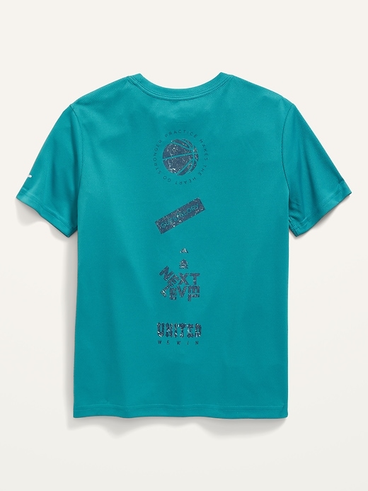View large product image 2 of 2. Go-Dry Short-Sleeve Mesh Graphic T-Shirt For Boys