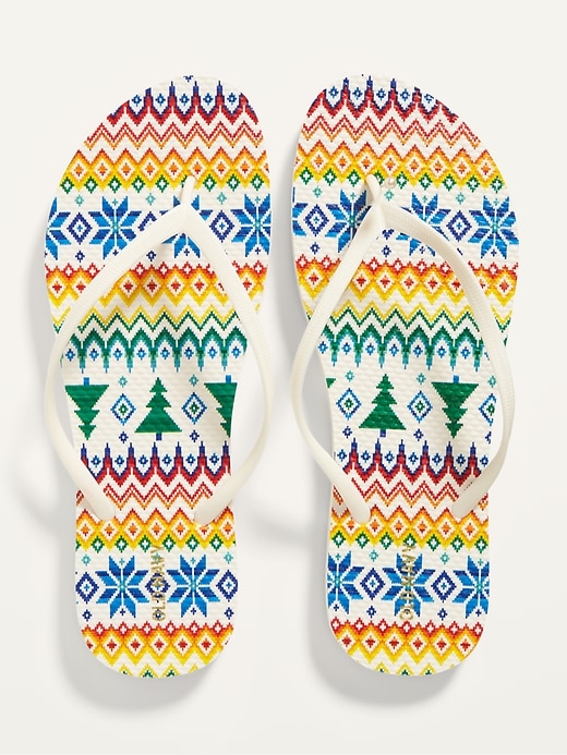 Women’s Fair Isle Flip-Flop Sandals $1.93