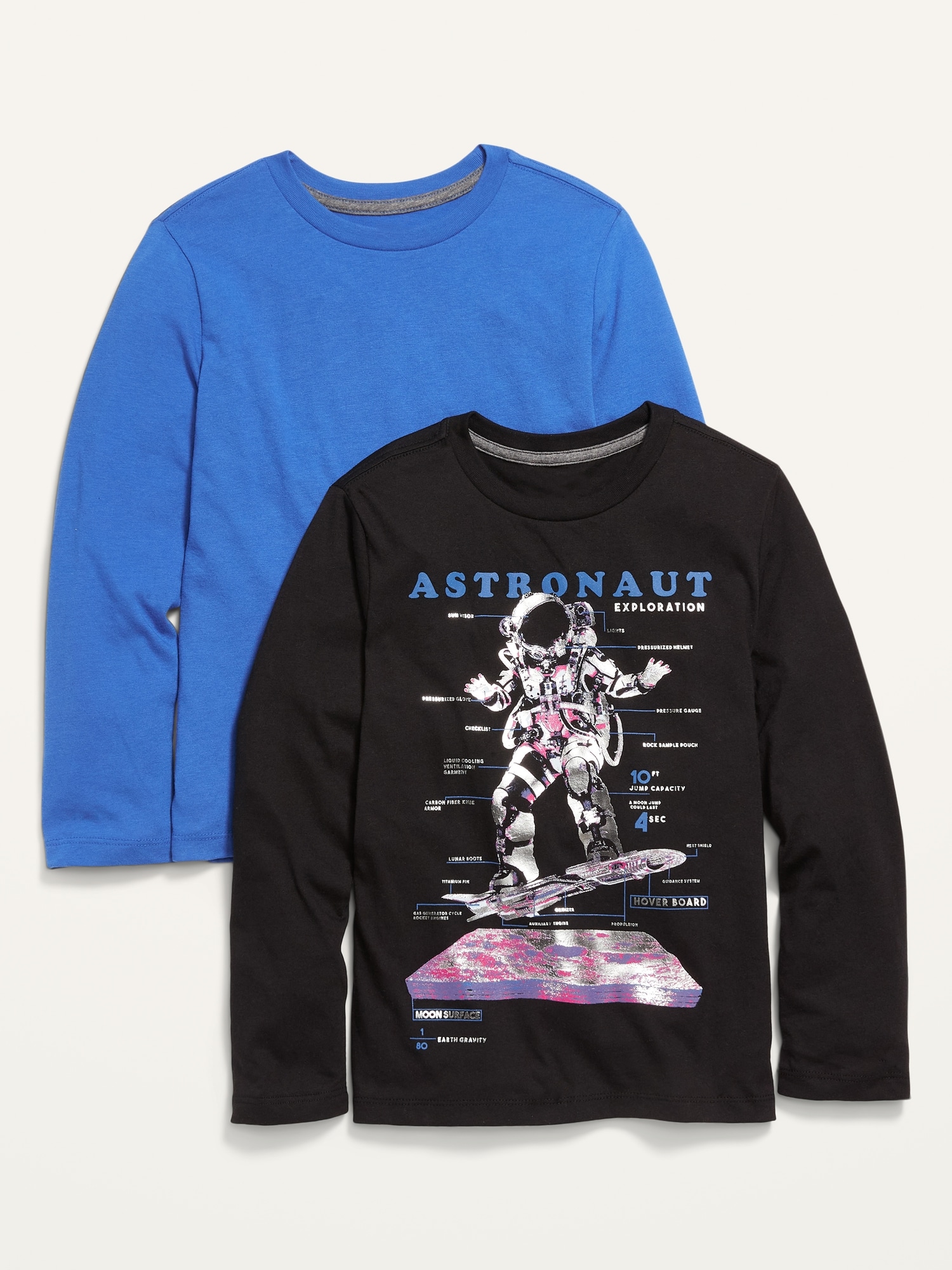 Long-Sleeve Graphic T-Shirt 2-Pack For Boys