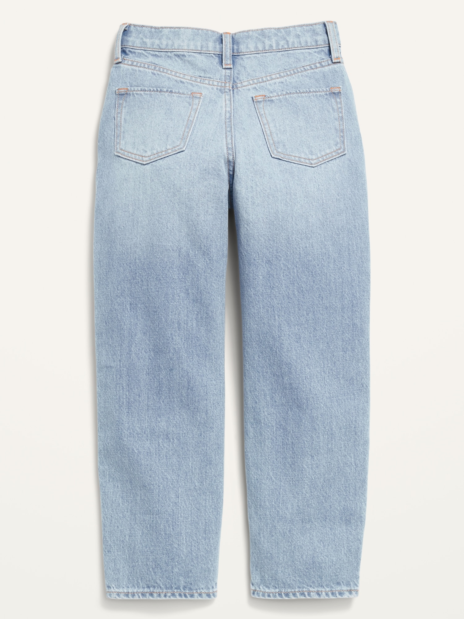High-Waisted Slouchy Straight Ripped Non-Stretch Jeans for Girls | Old Navy