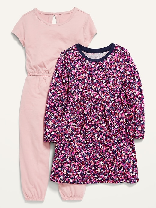 Old Navy Long-Sleeve Dress & Jumpsuit Set for Toddler Girls. 1