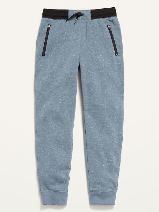 View large product image 1 of 2. Cozy Fleece Zip-Pocket Jogger Sweatpants For Boys