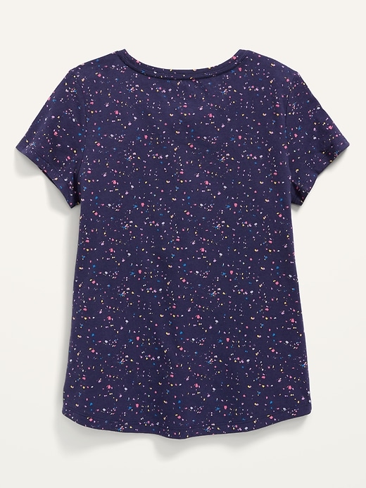 Softest Printed Scoop-Neck T-Shirt for Girls