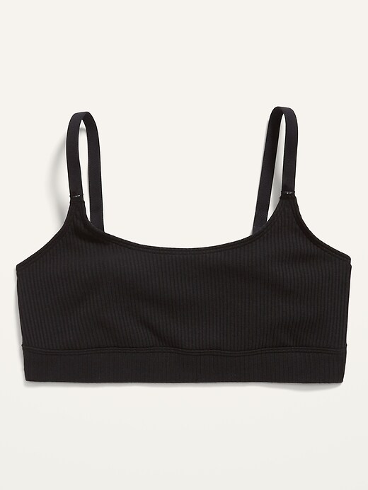Image number 3 showing, Light-Support Ribbed Supima® Cotton Cami Bralette
