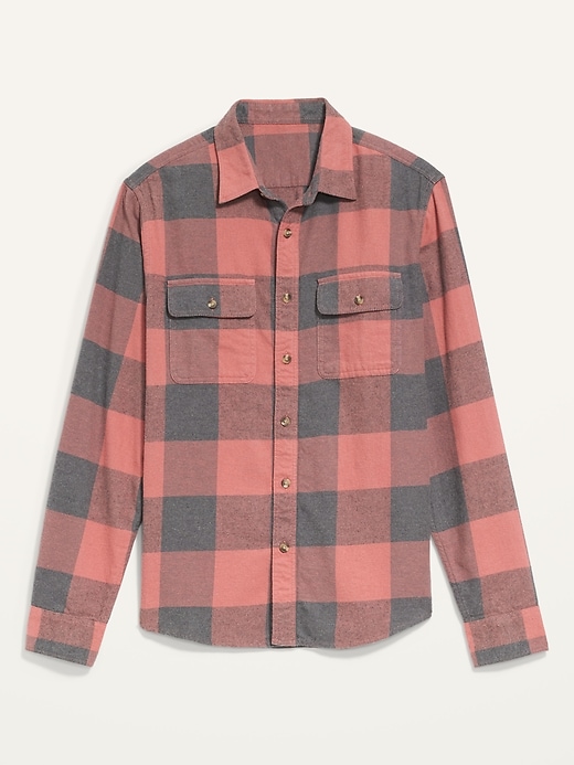 View large product image 2 of 2. Regular-Fit Plaid Flannel Shirt