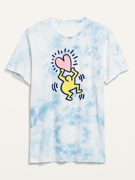 View large product image 2 of 2. Keith Haring&#153 Tie-Dye Gender-Neutral Graphic T-Shirt for Adults