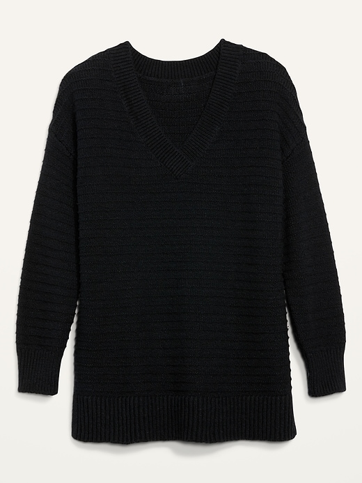 Image number 4 showing, Long-Sleeve Textured-Knit Tunic Sweater