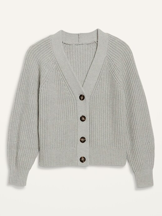 Brushed Mélange Shaker-Stitch Cardigan Sweater | Old Navy