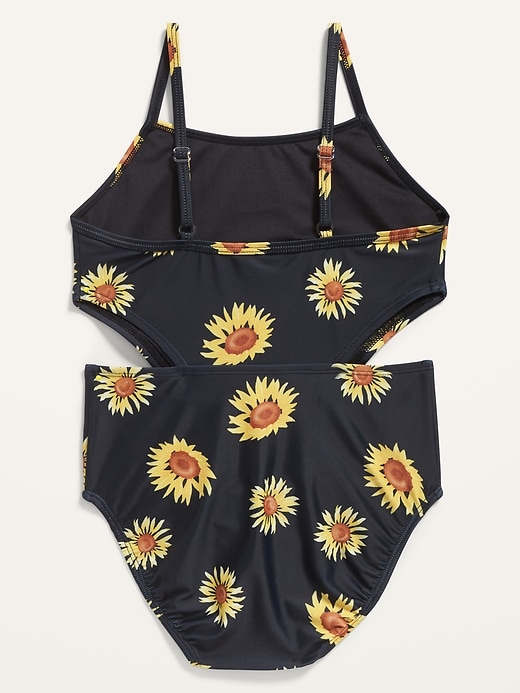 Printed Cut Out Waist One Piece Swimsuit For Girls Old Navy