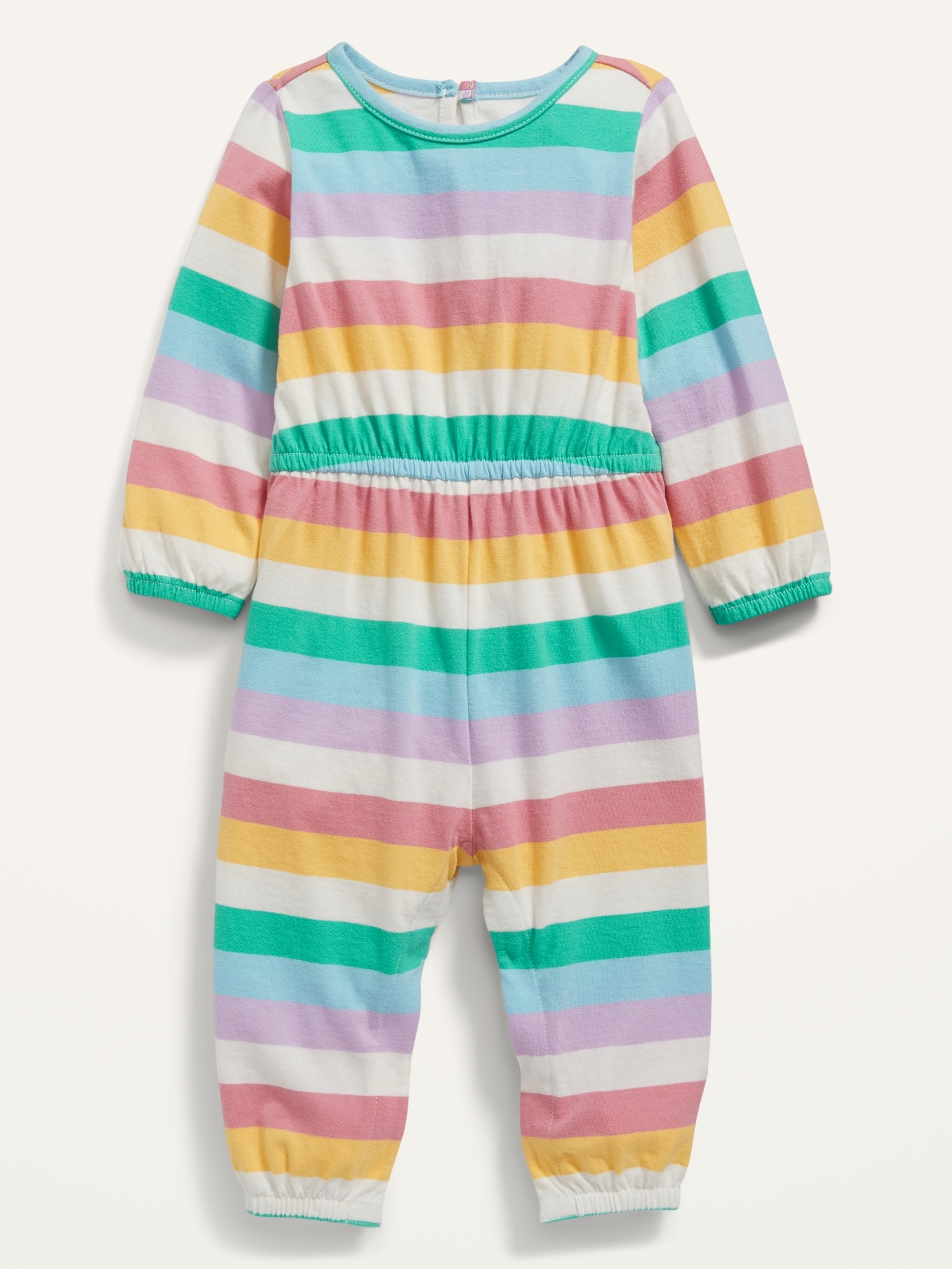 Printed JerseyKnit LongSleeve Jumpsuit for Baby Old Navy