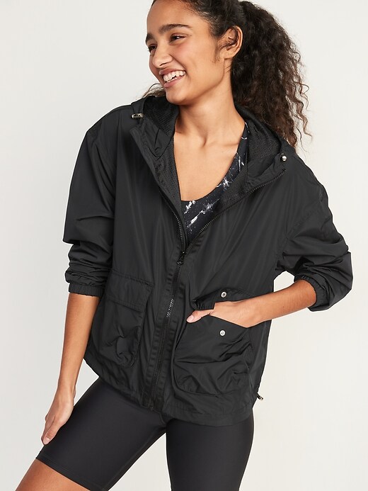 Image number 4 showing, Go-H20 Water-Resistant Hooded Utility Jacket