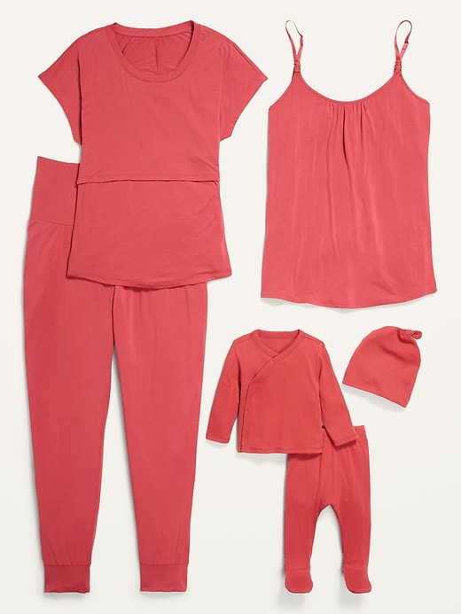 Image number 6 showing, Maternity Rollover-Waist Ultra-Soft Sunday Sleep Jogger Pants
