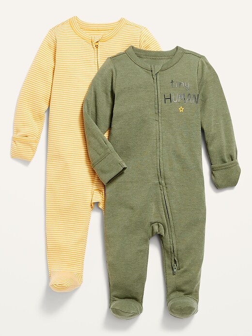 View large product image 1 of 1. Unisex 2-Pack Sleep & Play Footed One-Piece for Baby