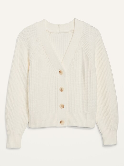 Image number 7 showing, Brushed Shaker-Stitch Cardigan Sweater for Women
