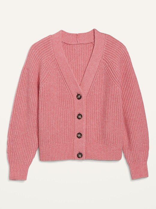 Image number 4 showing, Brushed Shaker-Stitch Cardigan Sweater for Women