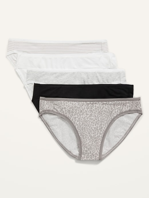 Old Navy Mid-Rise Supima® Cotton-Blend Bikini Underwear 5-Pack for Women. 9
