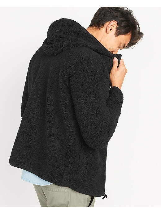 Cozy Sherpa Hooded Zip Jacket for Men