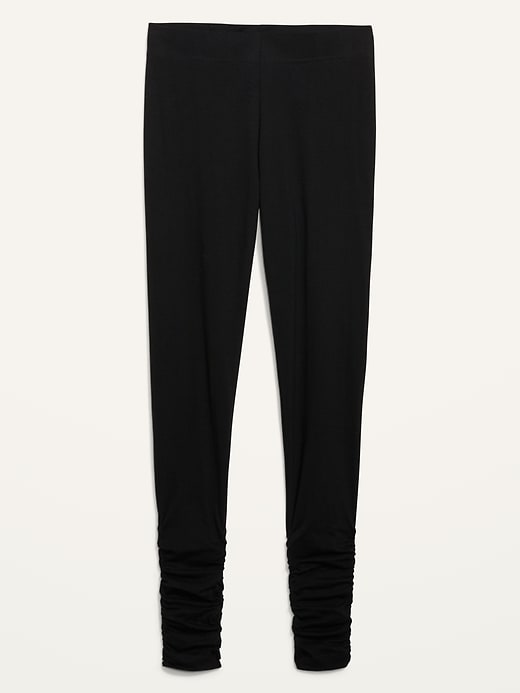 Image number 4 showing, High-Waisted Ruched Ankle-Length Leggings for Women