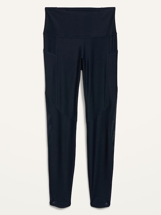 S.F.C × ADVANCED RESEARCH MESHPANTS Navy High-Waisted PowerSoft Mesh 7/8 Leggings | Old Navy