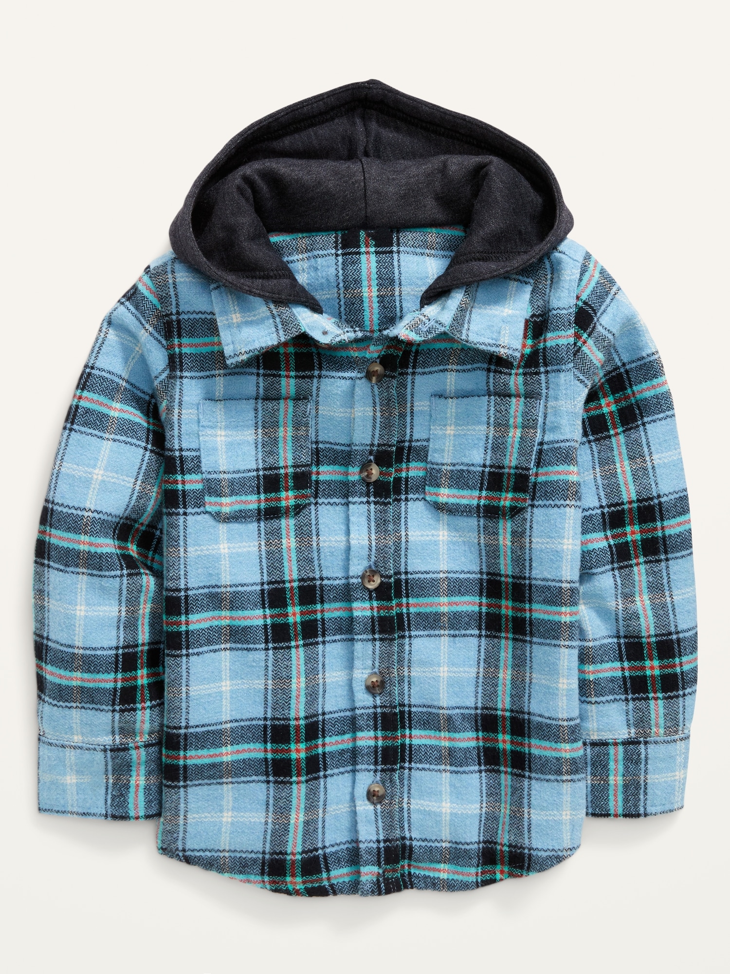 Unisex 2-in-1 Hooded Flannel Shirt for Toddler | Old Navy