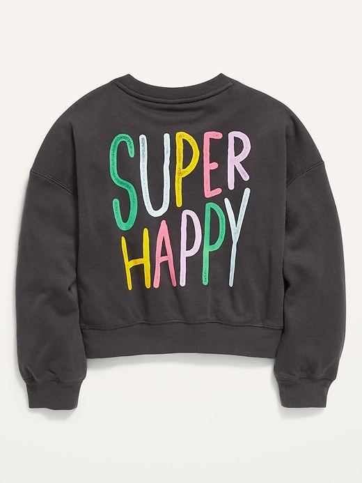 View large product image 2 of 2. Graphic Crew-Neck Sweatshirt for Girls